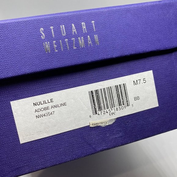 Stuart Weitzman beige platform peep toe pumps heels size 7.5 Nulille Adobe Anili - Picture 10 of 11